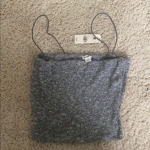 Garage sweater knit bungee cami